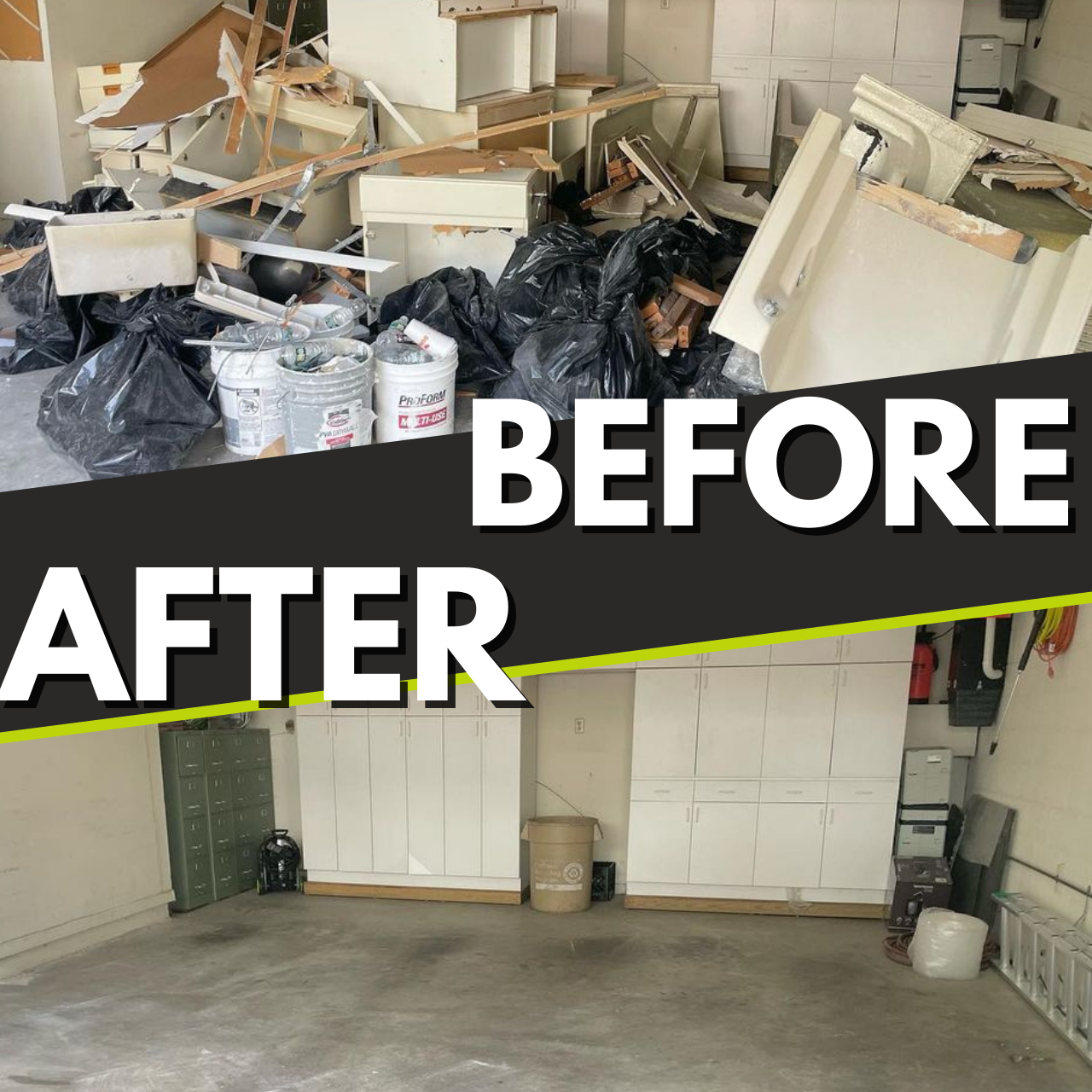 Garage Cleanout Before & After